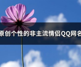 非主流个性qq网名,独特魅力，个性张扬